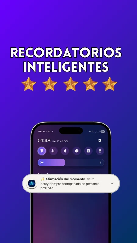 Recordatorios inteligentes con afirmaciones